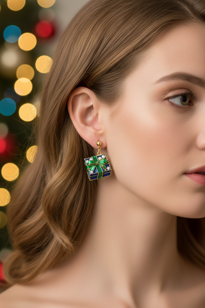 Close-up of woman wearing earring - side profile