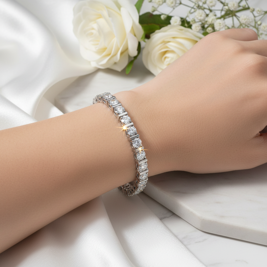 Crystal Tennis Bracelet Lifestyle