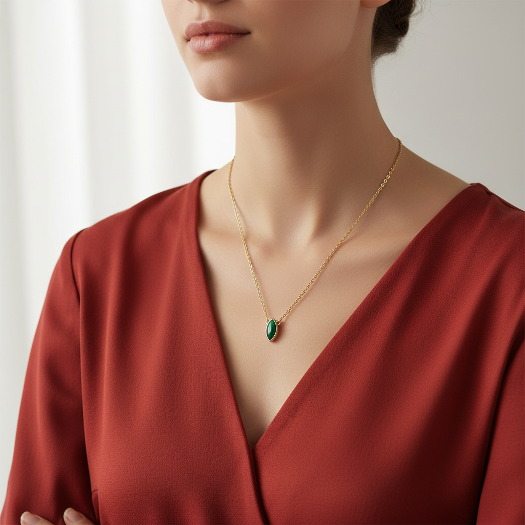 Malachite Necklace Lifestyle Image