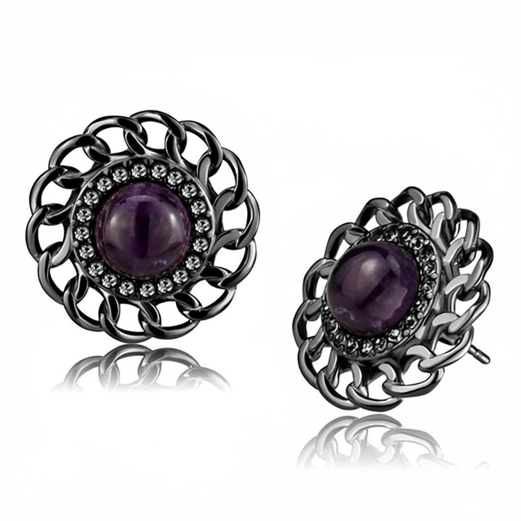 AMETHYST CRYSTAL EARRINGS