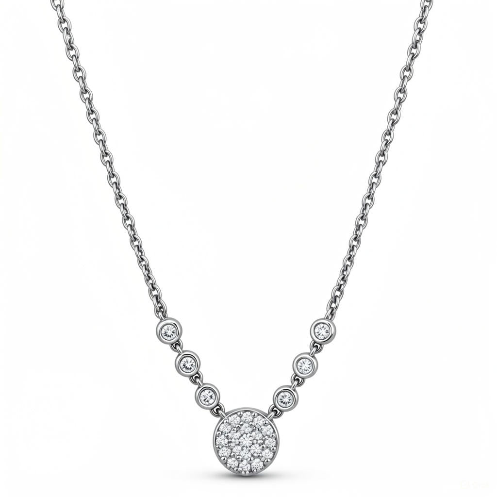 SILVER CRYSTAL NECKLACE