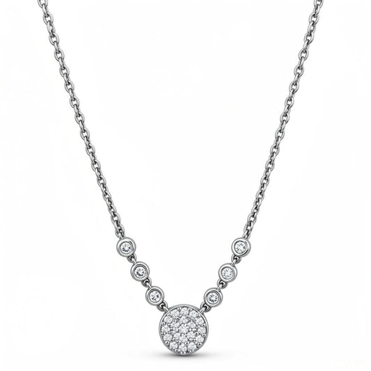 SILVER CRYSTAL NECKLACE