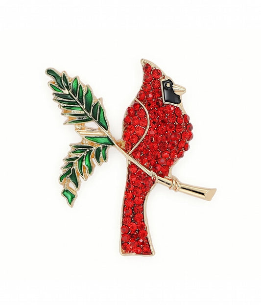 CARDINAL BIRD BROOCH