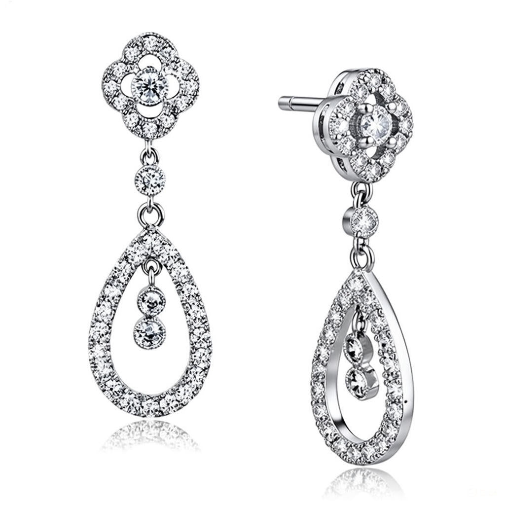 CRYSTAL TEAR DROP EARRINGS