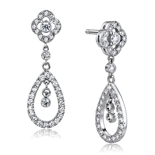 CRYSTAL TEAR DROP EARRINGS