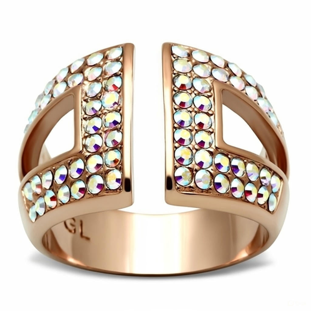 ROSE GOLD CRYSTAL RING