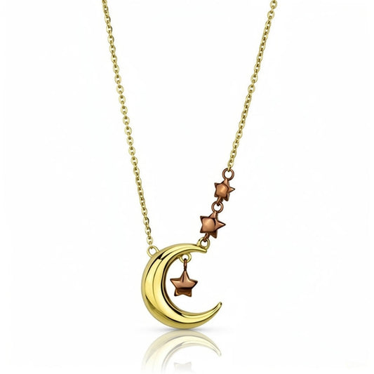 GOLD CRESCENT MOON NECKLACE