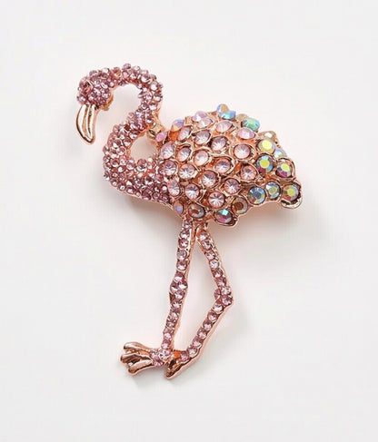 PINK FLAMINGO BROOCH