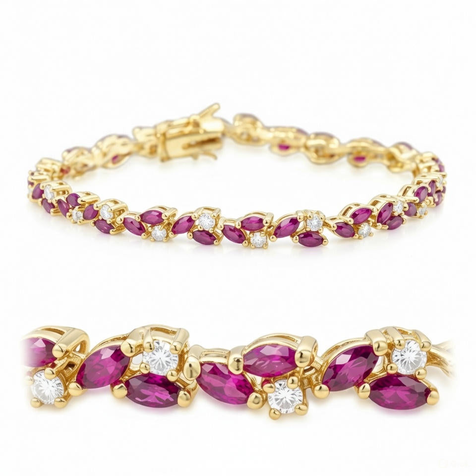 RUBY GOLD CRYSTAL BRACELET