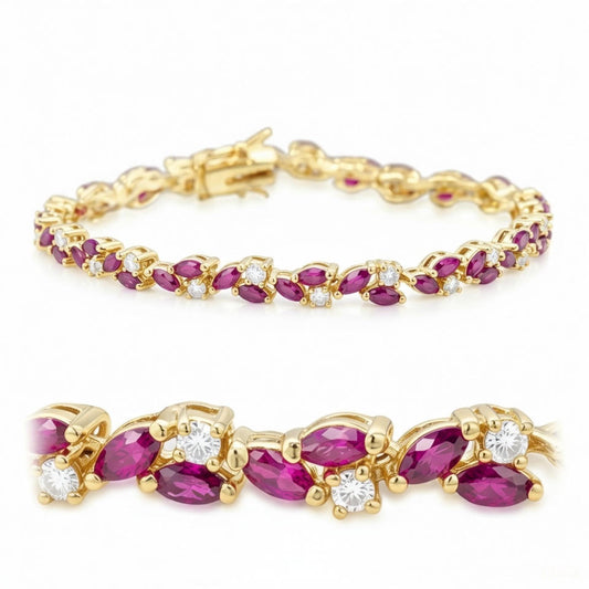 RUBY GOLD CRYSTAL BRACELET