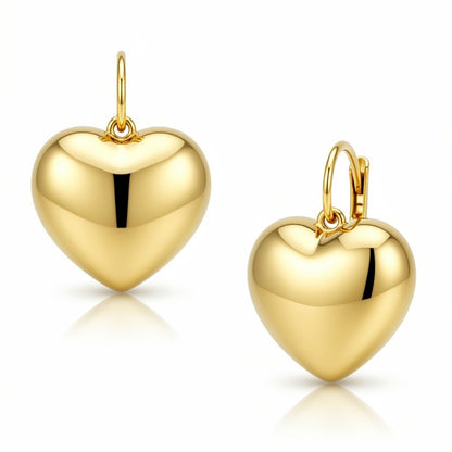GOLD HEART CASCADE EARRINGS