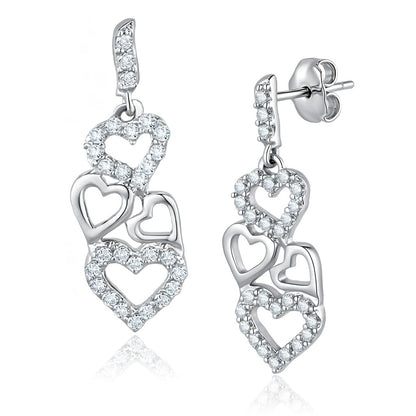 HEART CASCADE EARRINGS
