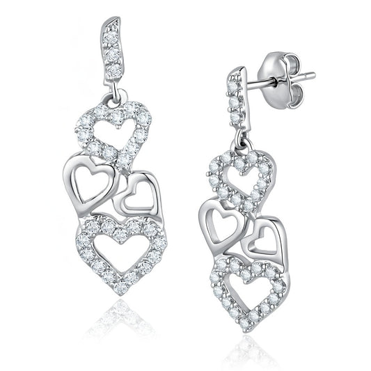 HEART CASCADE EARRINGS