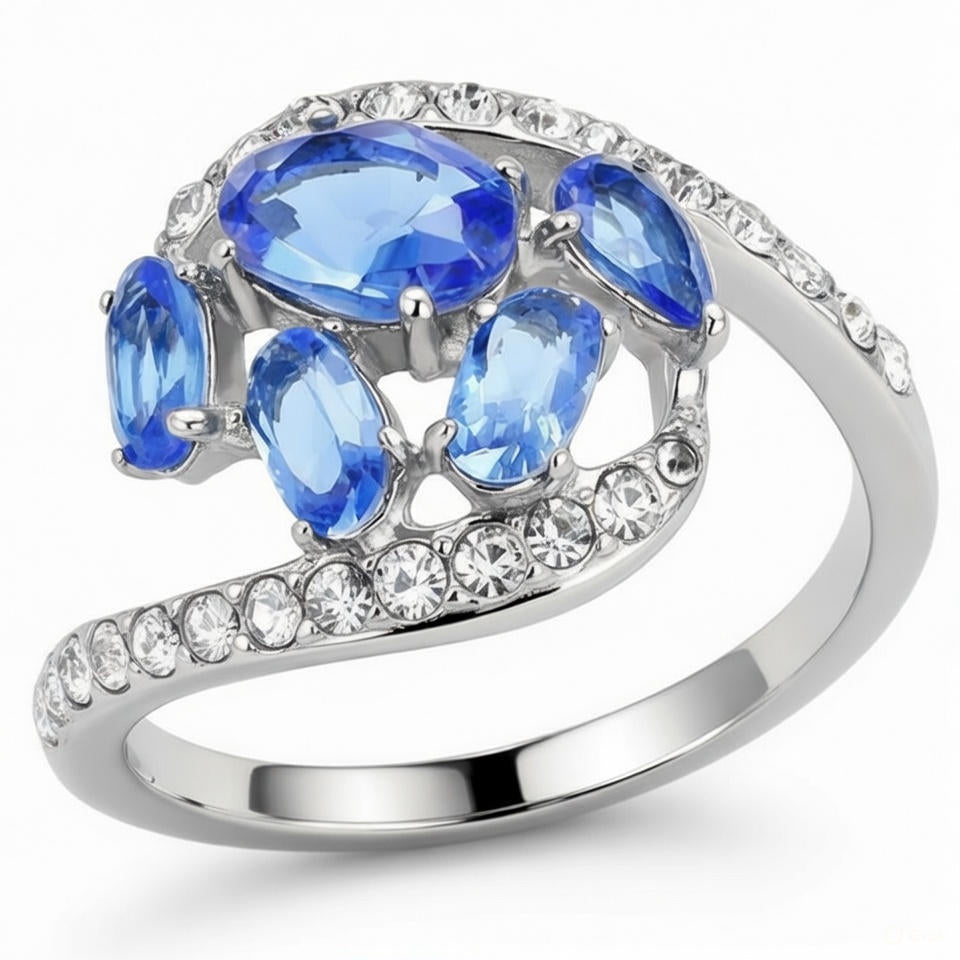 BLUE CLUSTER RING