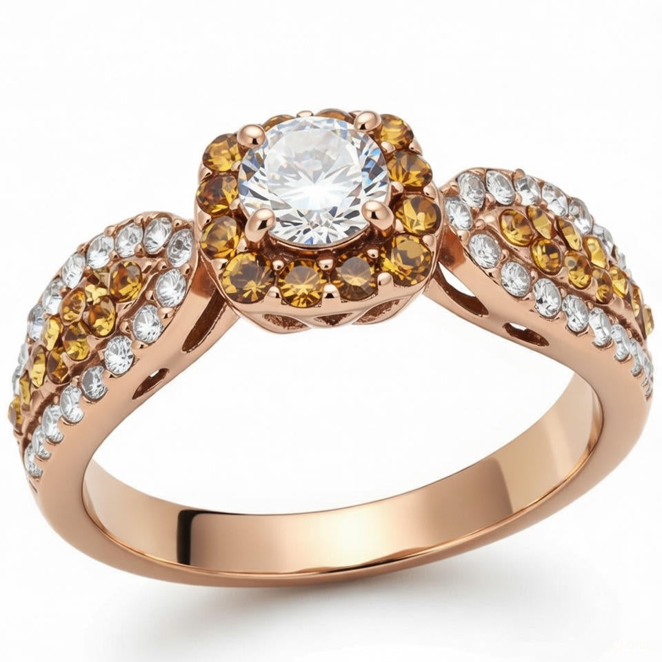 YELLOW ROSE GOLD RING