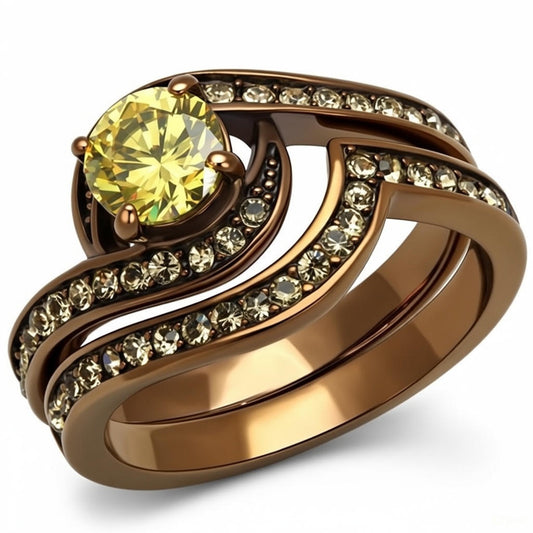 COFFEE BROWN TOPAZ RING