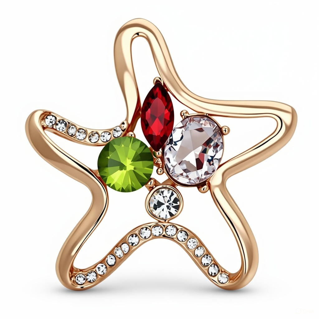 ROSE GOLD STARFISH BROOCH