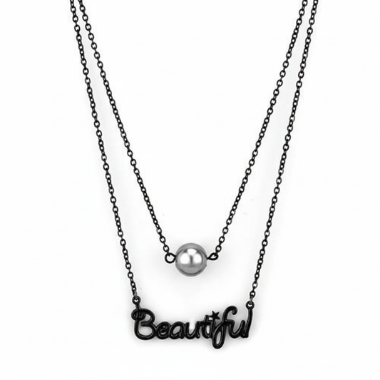 Black Ion Plated Stainless Steel Necklace