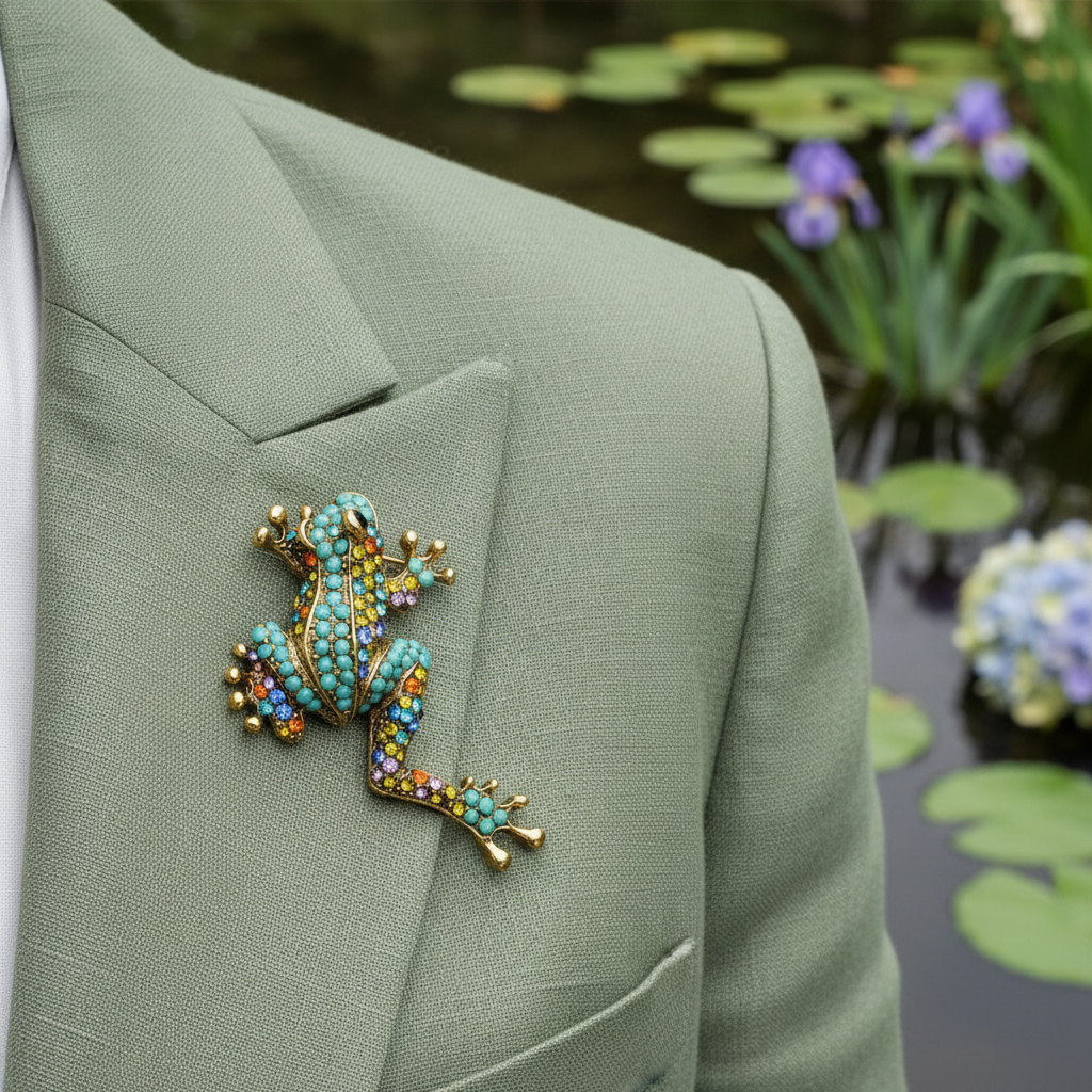 Frog Brooch Lifestyle Image