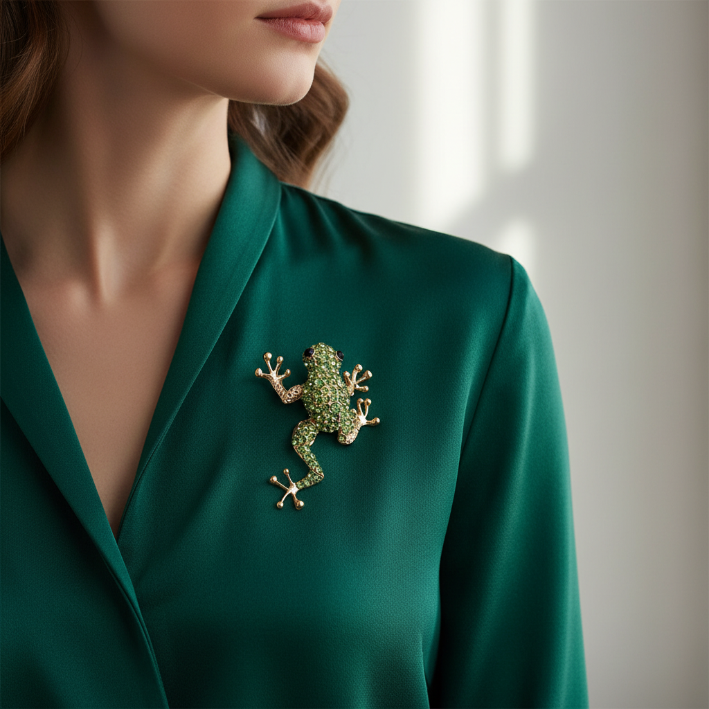 Frog Brooch Lifestyle