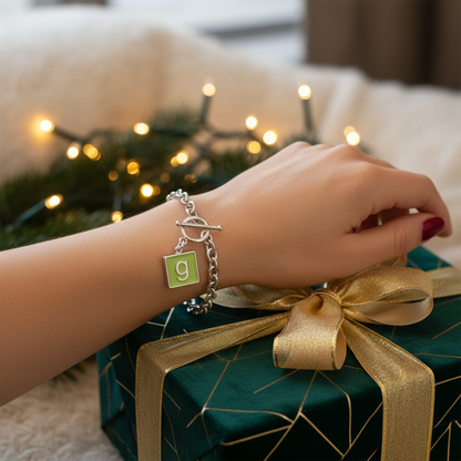 Holiday bracelet with present