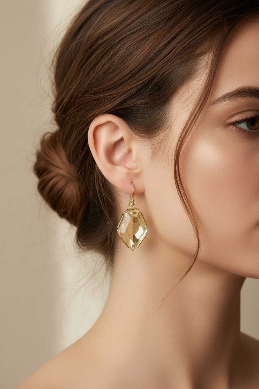 Lifestyle earrings image - smaller scale