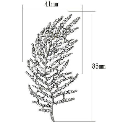 LO2920 - Flash Rose Gold White Metal Brooches with Top Grade Crystal