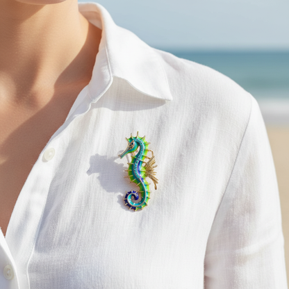 Seahorse Brooch Lifestyle