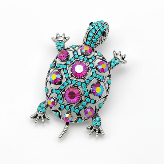 Turtle Brooch - Pure White